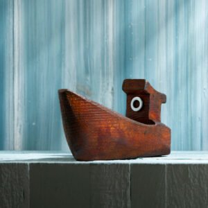 wooden boat ornament