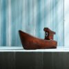 wooden boat ornament