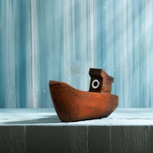 wooden boat ornament