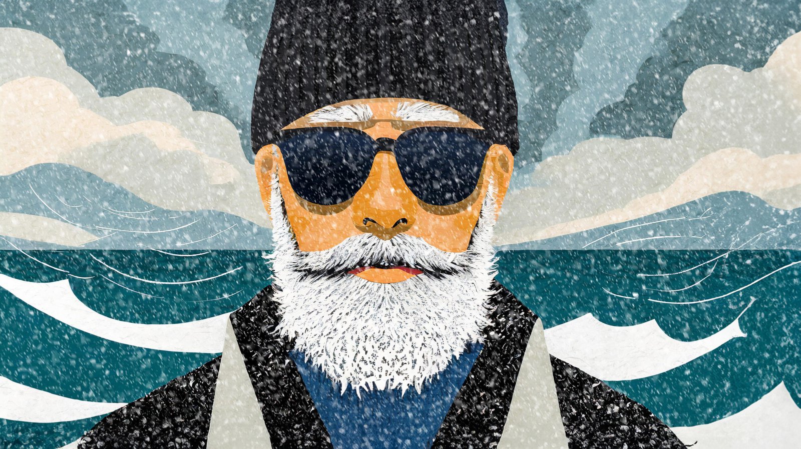 portrait of bearded fisherman