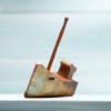 wooden fishing boat ornament