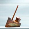 wooden fishing boat ornament